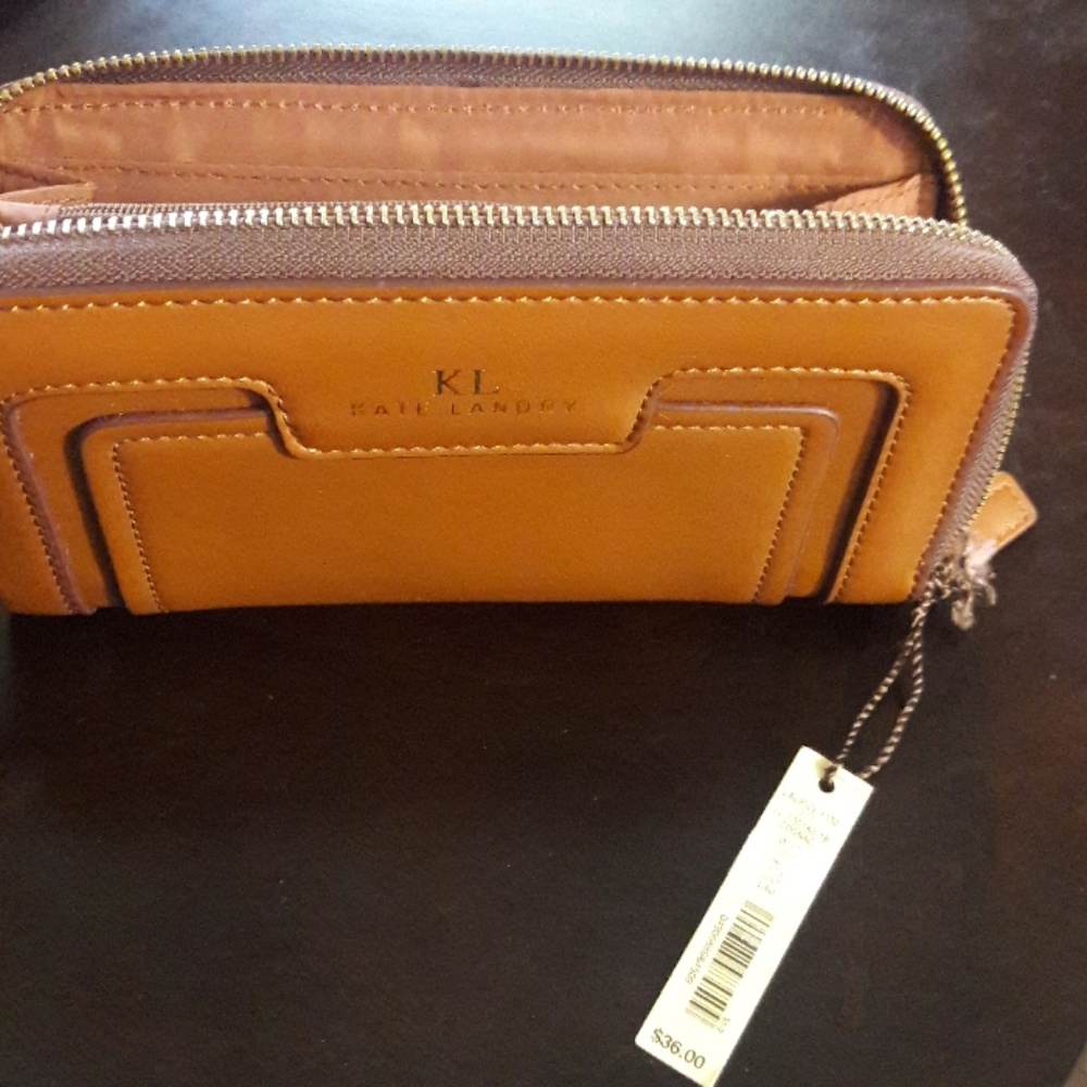 Kate Landry Cognac Wallet